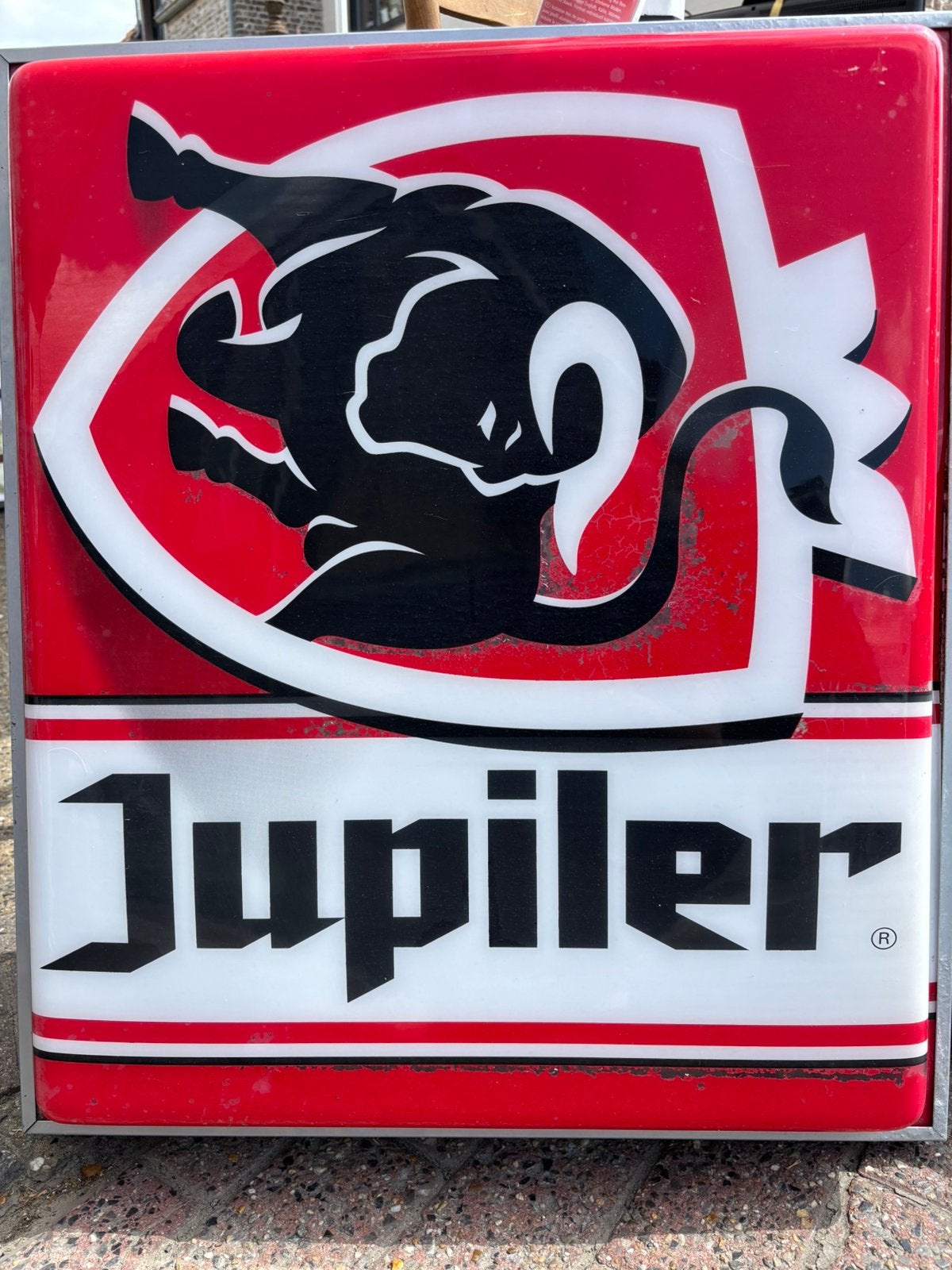 Jupiler verlichtings reclamebord, Ophalen, Gebruikt, Lichtbak of (neon) lamp