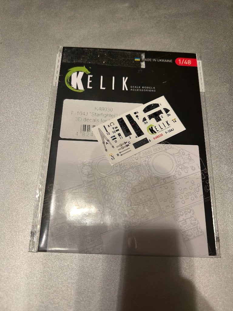 Kelik 3D decals F-104J decals 1/48, Verzenden, Nieuw, Vliegtuig, Overige merken