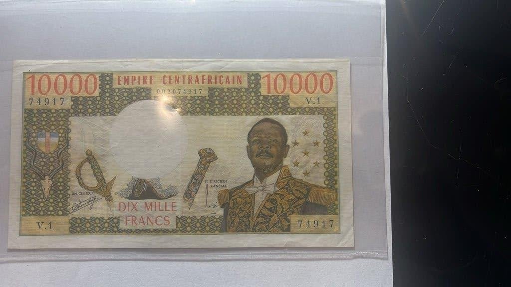 100000 francs Empire centrafricain 1978-BEAC Billet de coll, Timbres & Monnaies, Enlèvement ou Envoi, Autres pays, Billets en vrac