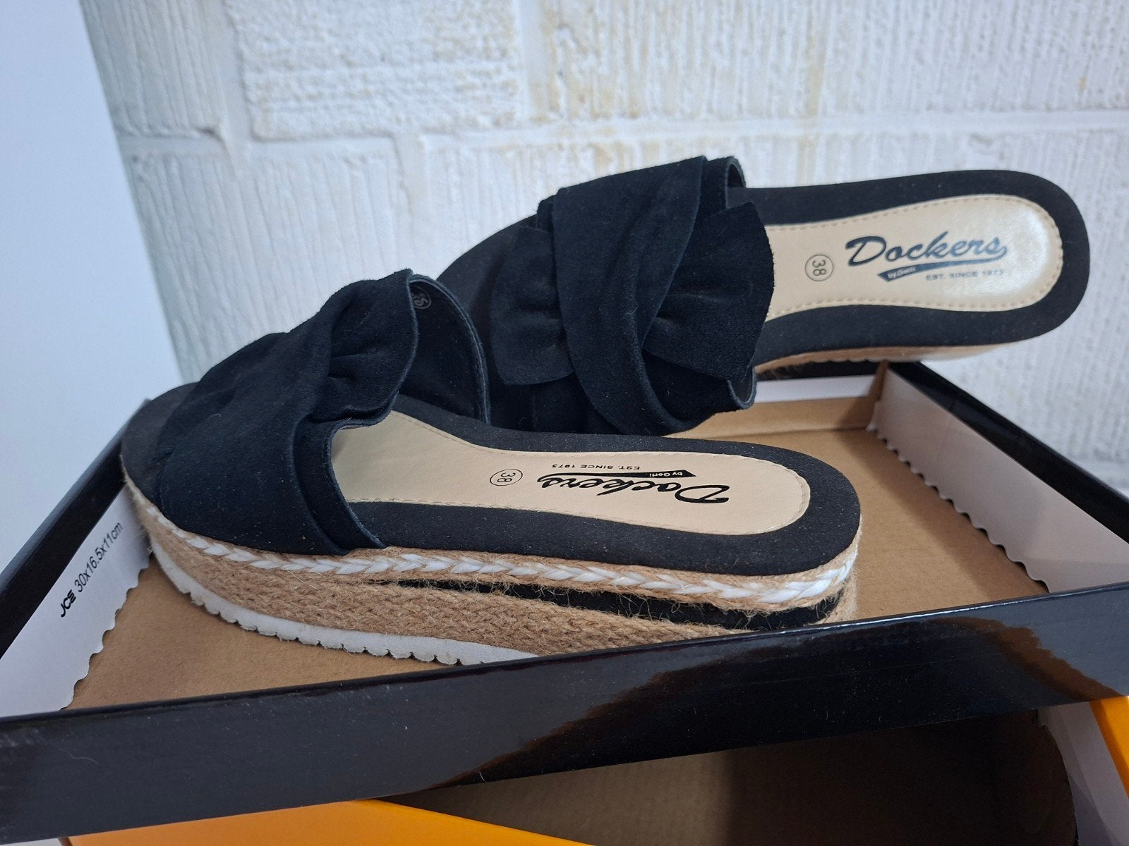 zwarte plateausandalen, Vêtements | Femmes, Chaussures, Comme neuf, Enlèvement, Noir, Sandales et Mûles