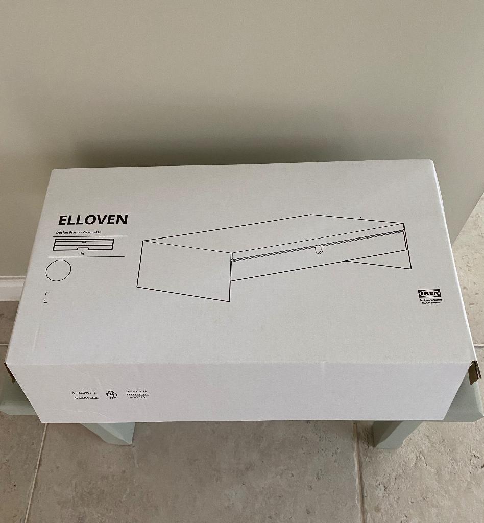 Ikea Elloven monitorstandaard met schuif, Ophalen, Nieuw, Ikea