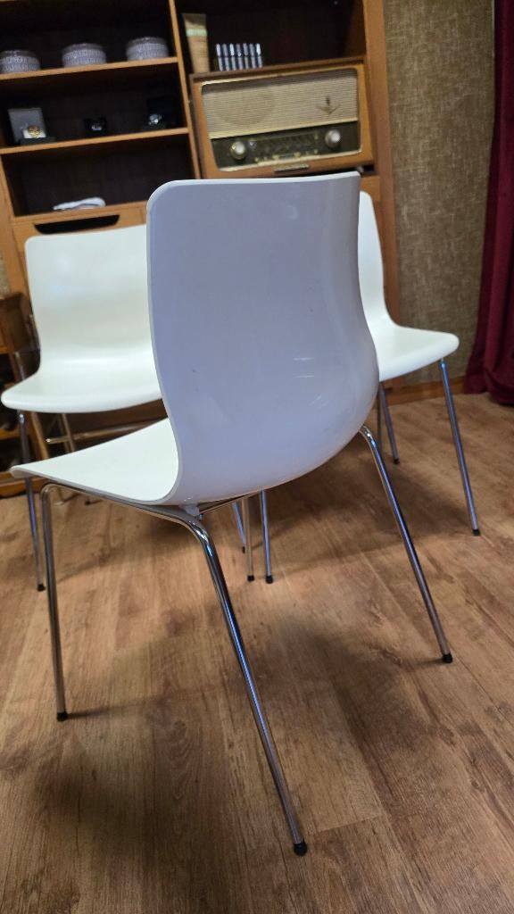 Ikea stoelen "Mia Gammelgaard", Huis en Inrichting, Ophalen, Gebruikt, Wit, Vier
