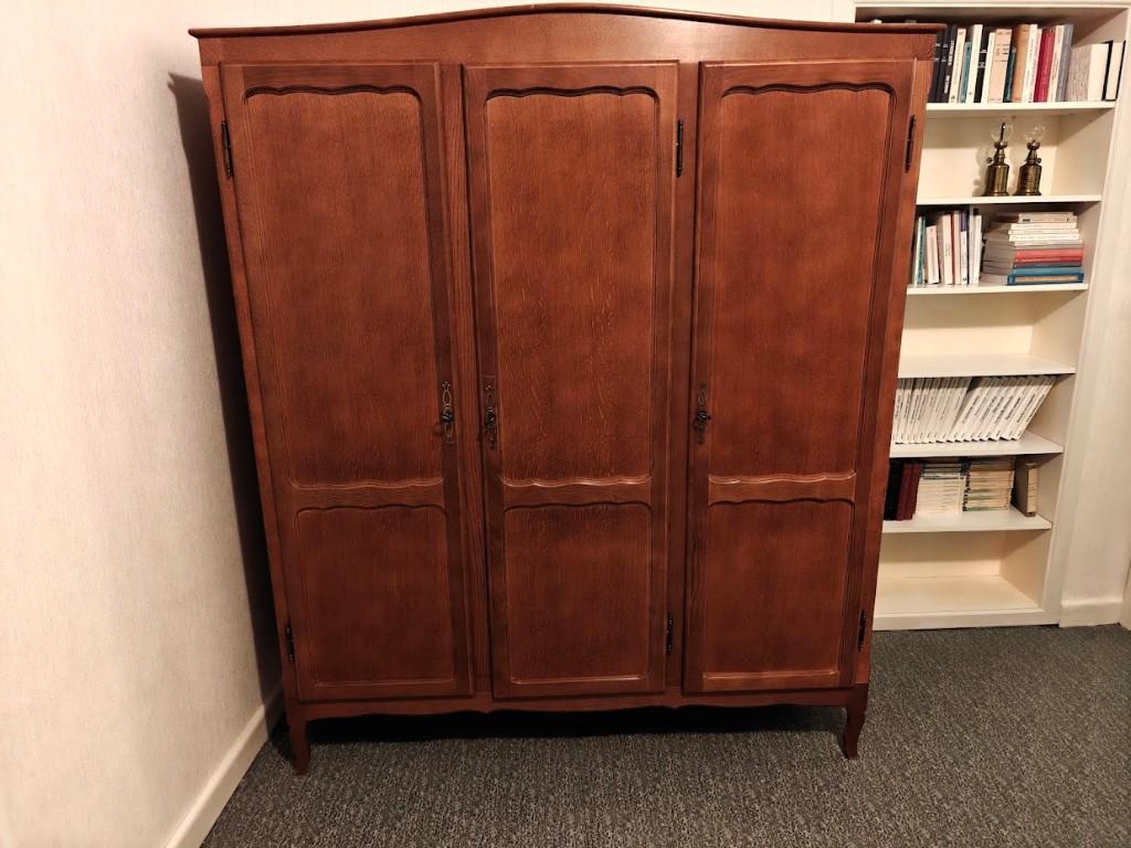 Garde robe en chêne, Avec tablette(s), 100 à 150 cm, Utilisé, Chêne