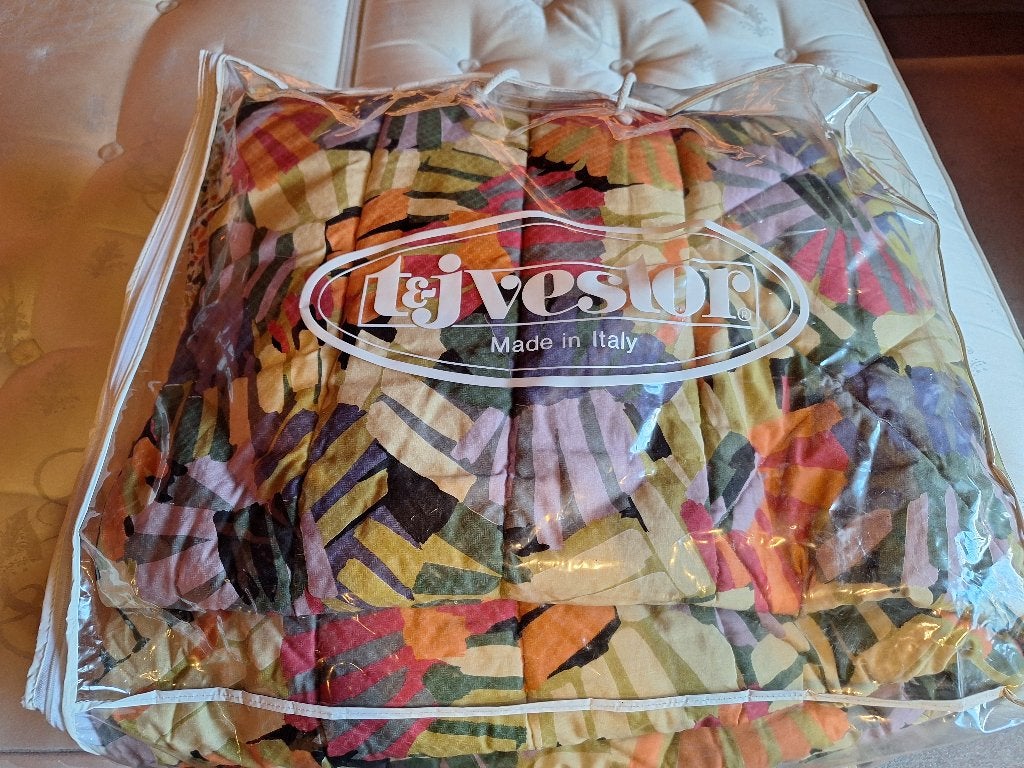 Prachtige gewatteerde sprei van MISSONI Home—Vintage '80, Ophalen, Meerkleurig, Zo goed als nieuw, Twijfelaar