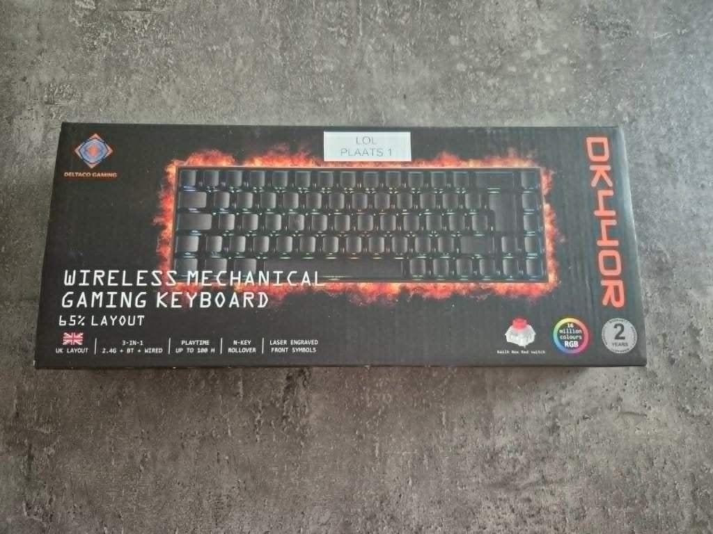 DeltacoGaming DK440R Wireless Mechanisch Toetsenbord (NIEUW), Computers en Software, Toetsenborden, Ophalen, Qwerty, Nieuw, Draadloos