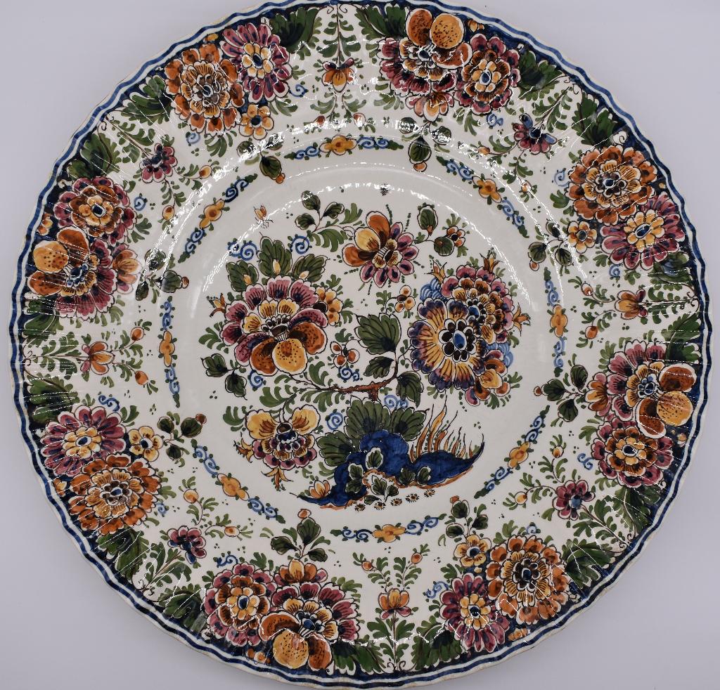 Delft 50cm Delfts porseleinen wandbord Delfts gepolijst Chr, Antiek en Kunst, Antiek | Servies los, Ophalen