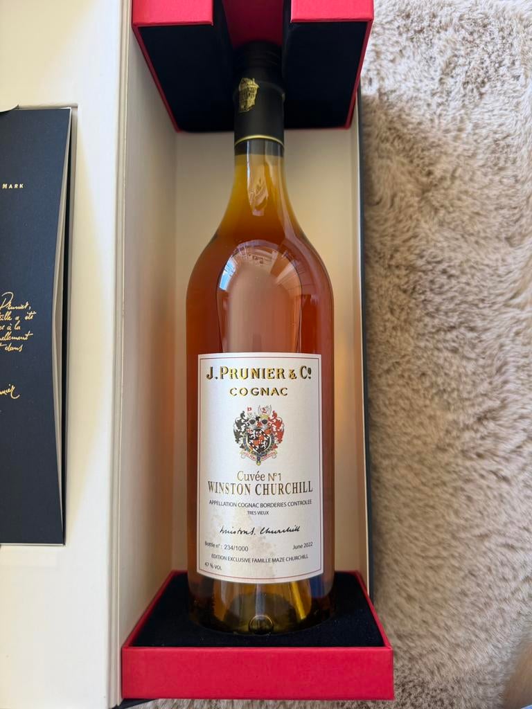 Cognac Prunier – Winston Churchill Cuvée N1, Ophalen of Verzenden, Nieuw, Overige typen