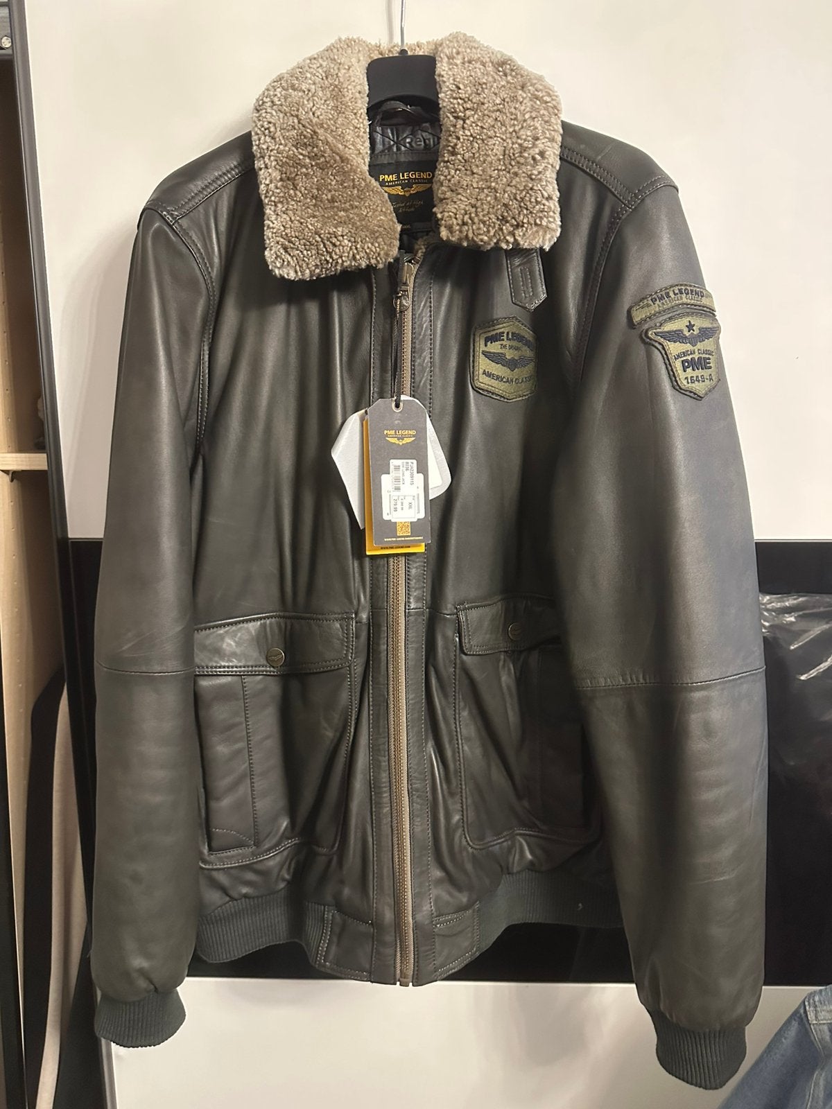 PME hudson lederen jas nieuw., Enlèvement ou Envoi, Comme neuf