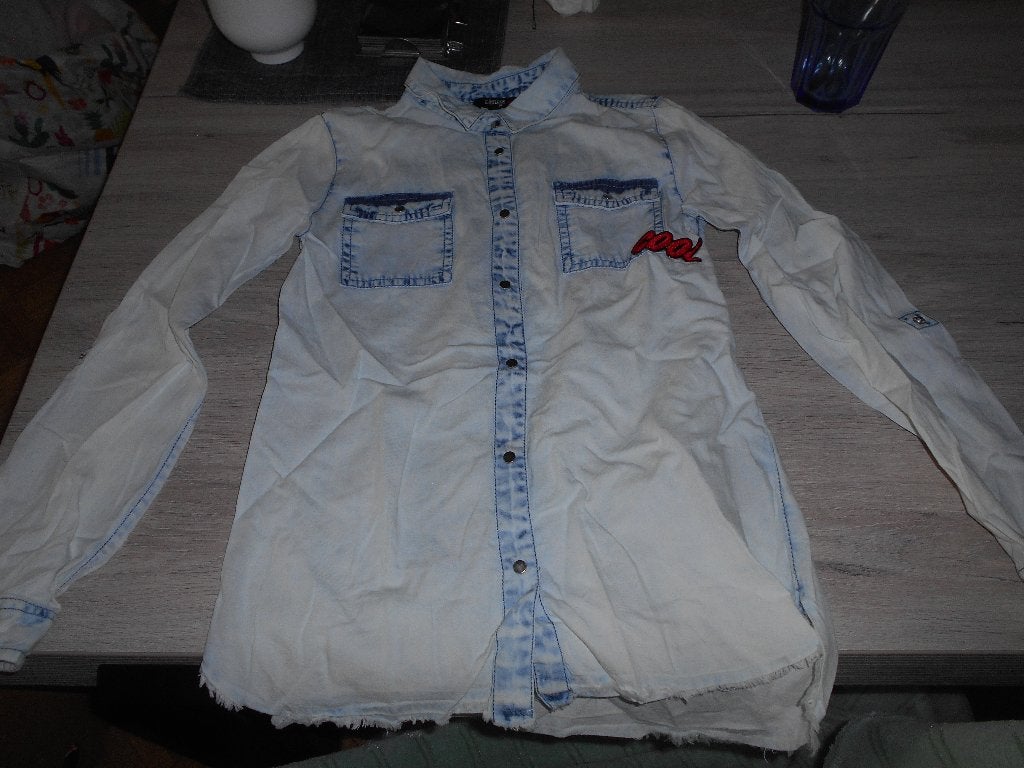 stoer jeans hemd maat 146 - 152, Enlèvement ou Envoi, Coolcat, Chemise ou Chemisier, Comme neuf
