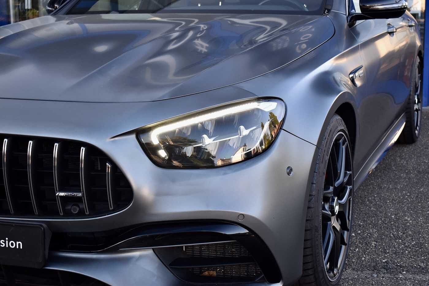 Mercedes-Benz E-Class AMG 63 S 4-Matic+ Pano Burmester Perf., Autos, Cuir, Argent ou Gris, Achat, Entreprise
