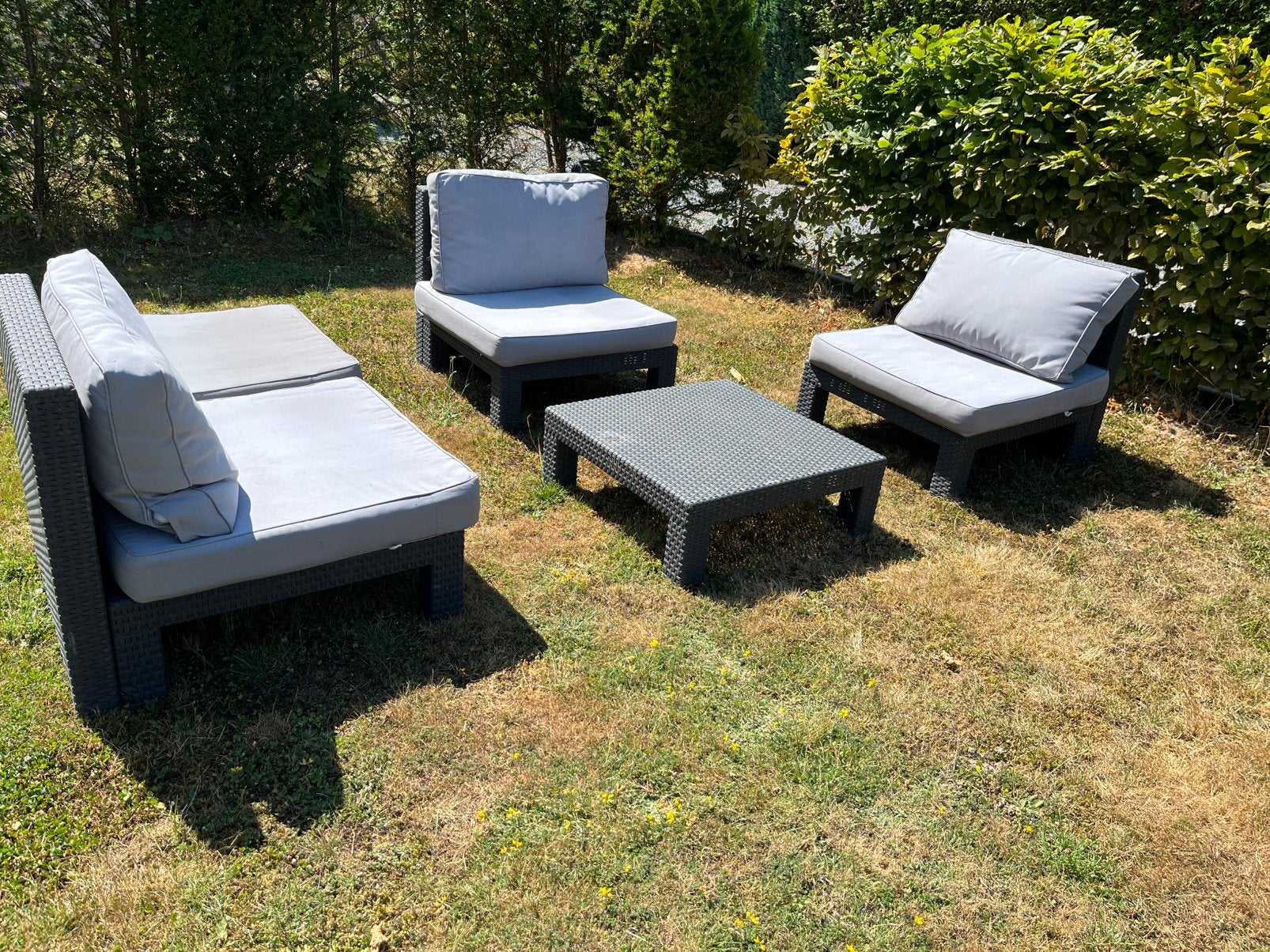 Salon jardin 5 pièces Alibert, Enlèvement, Comme neuf, Synthétique, Sets de jardin