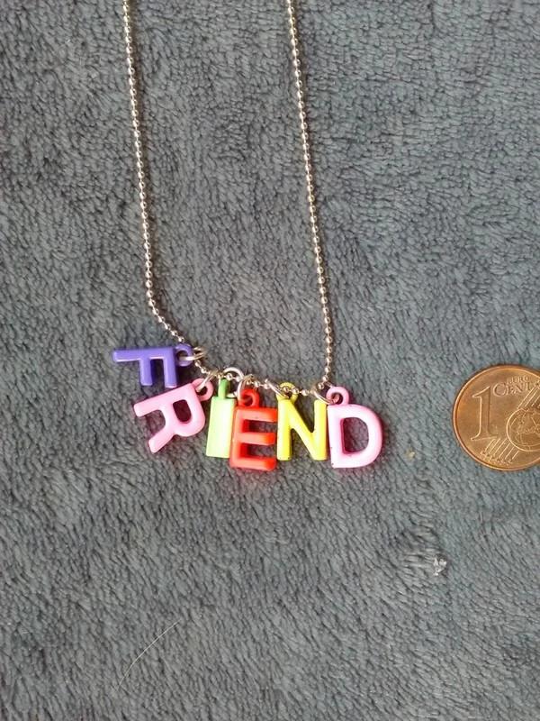 Friend verstelbare zilveren halsketting, Handtassen en Accessoires, Kettingen, Overige materialen, Verstelbaar, Ophalen of Verzenden