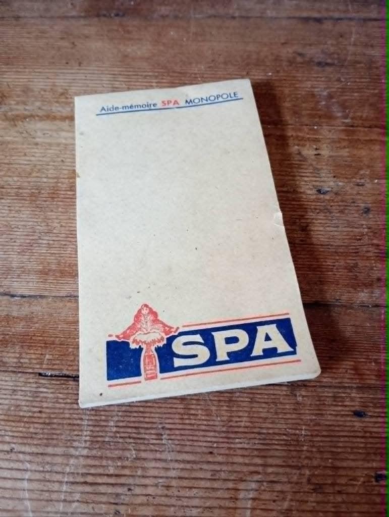 Eau limonade ancien bloc-note Spa Monopole, Enlèvement ou Envoi, Comme neuf, Autres types