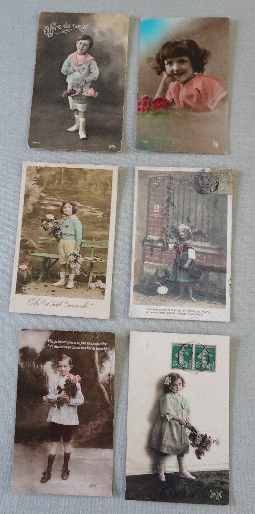 6 POSTKAARTEN KINDEREN/FANTASIE, Verzamelen, Postkaarten | Themakaarten, Verzenden, Gelopen, Kinderen