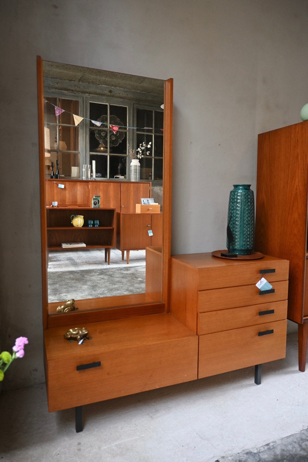 Prachtige asymmetrische vintage kaptafel jaren 60, Ophalen, Gebruikt, Vintage