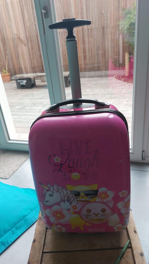 Valies op wieltjes, Emoji (merk), nieuwprijs 70 euro,, Handtassen en Accessoires, Ophalen, Wieltjes