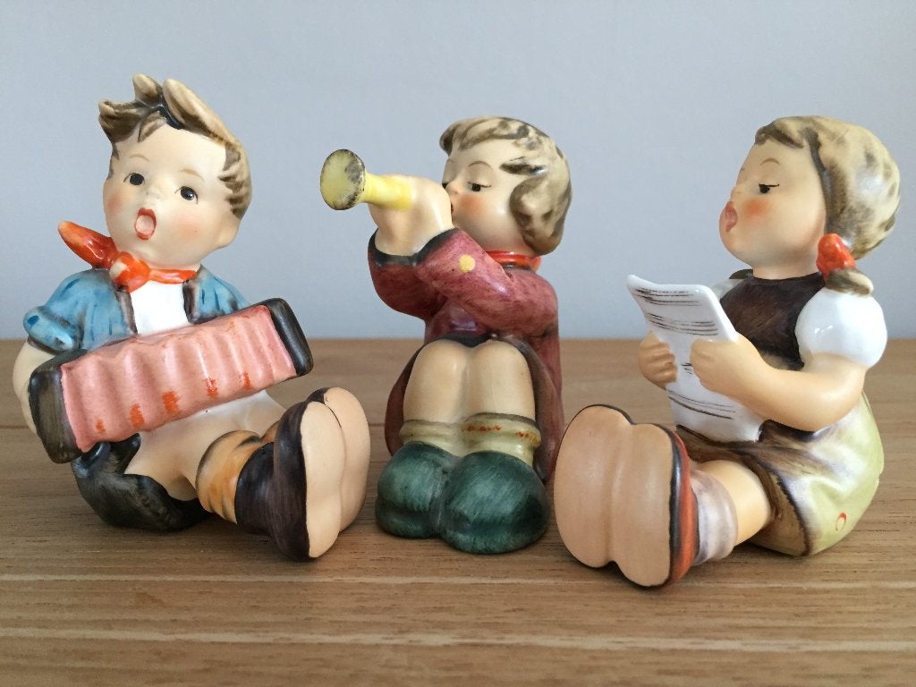 Hummel trio Little Band  nrs. 389 - 390 – 391, Collections, Statues & Figurines, Comme neuf, Hummel, Enlèvement ou Envoi