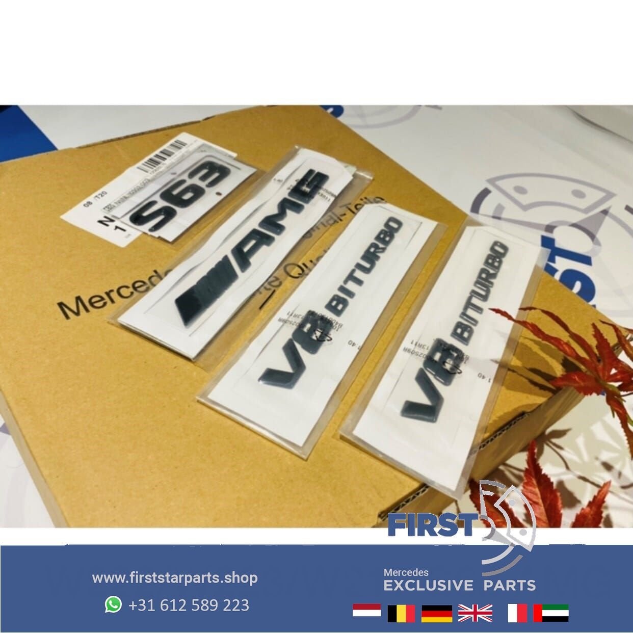 W222 W223 W217 S63 AMG LOGO SET ZWART S 63 EMBLEMEN SET Merc, Gebruikt, -, Ophalen of Verzenden, -