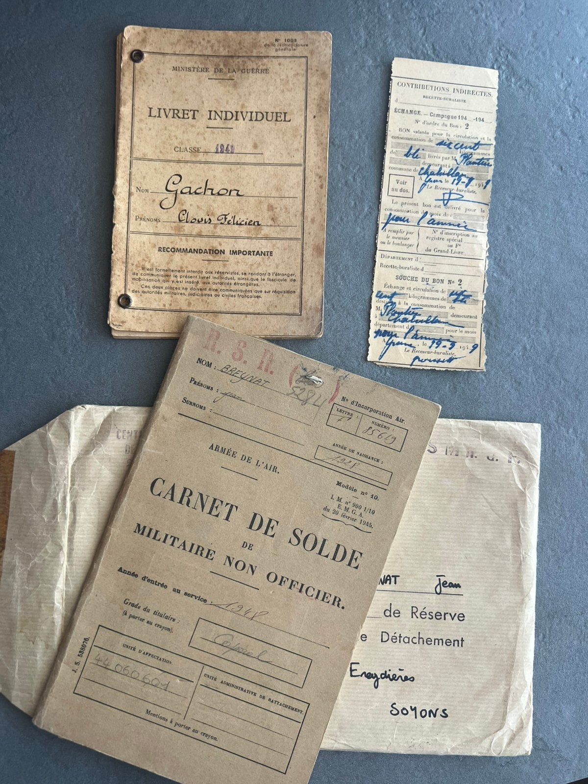 Lot de documents militaires français d'après-guerre, Enlèvement ou Envoi, Autres, Autres types
