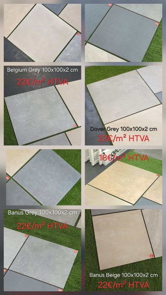 Carrelage Terrasse 2cm, Bricolage & Construction, Neuf, 60 cm ou plus, Enlèvement, 60 cm ou plus