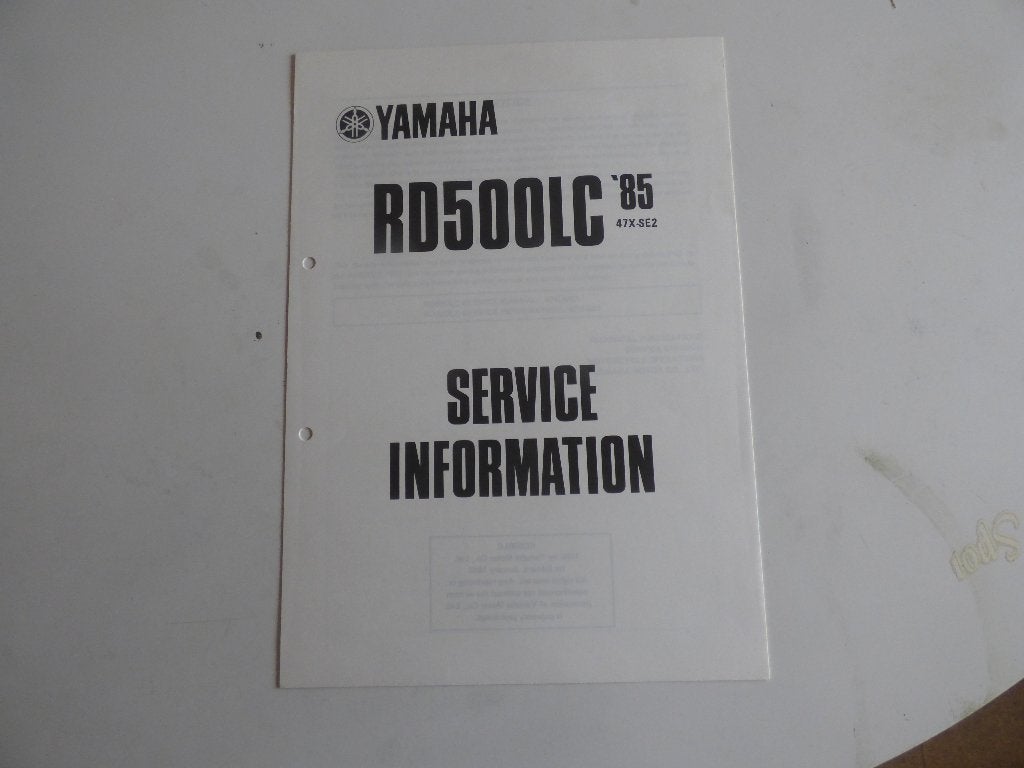 YAMAHA RD500LC SERVICE INFORMATIE, Motoren, Handleidingen en Instructieboekjes, Ophalen of Verzenden, Yamaha