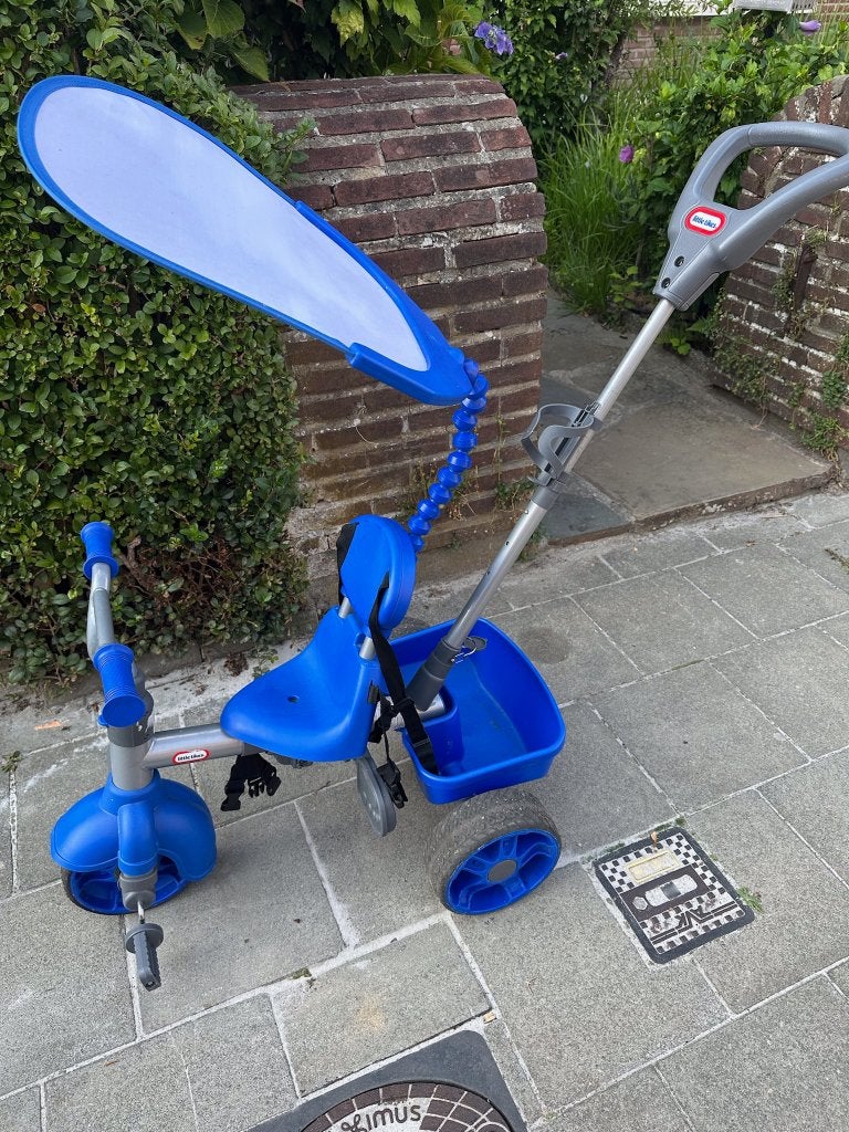 Little Tikes tricycle évolutif 4-en-1 bleu, Ophalen, Gebruikt, Little Tikes, Duwstang