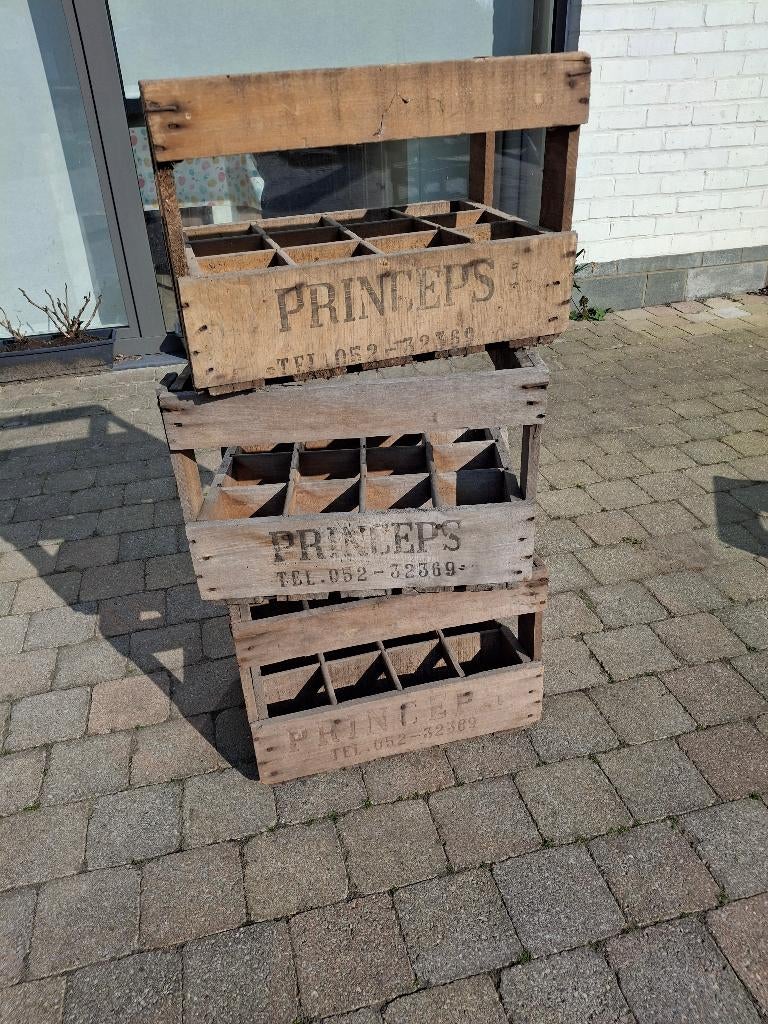 vintage houten bakken, Verzamelen, Biermerken, Ophalen, Gebruikt
