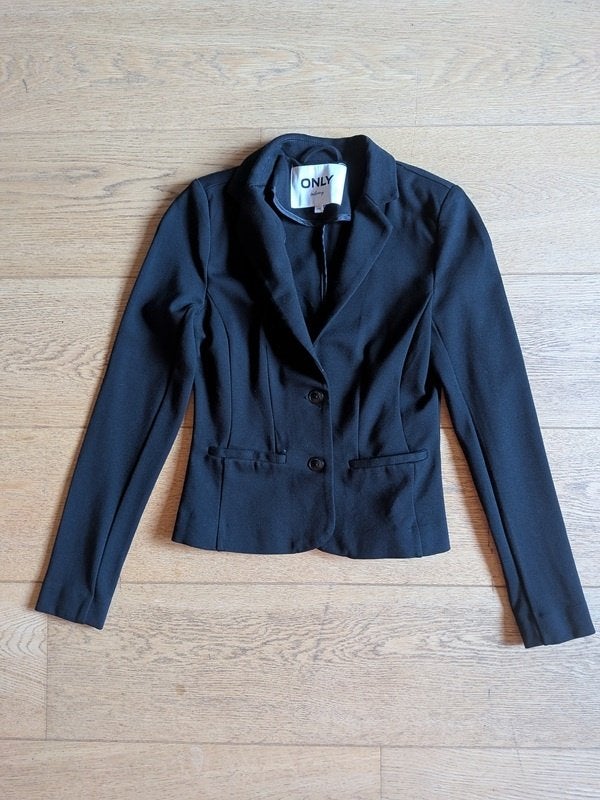 ONLY - blazer noir cintré - taille 152 (12 ans), Enlèvement, Utilisé