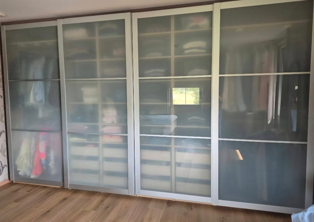 Schuifdeuren Ikea pax, Ophalen, Zo goed als nieuw, 100 tot 150 cm, 200 cm of meer