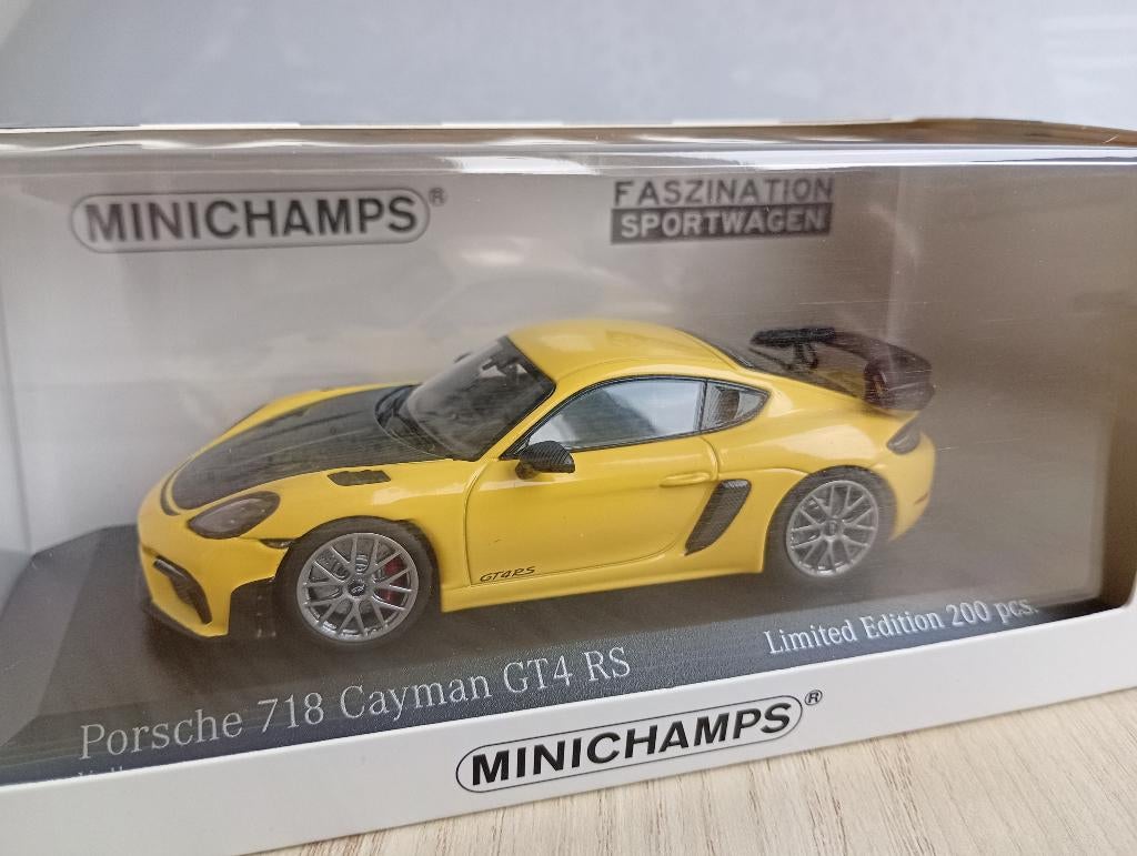 Porsche GT4 RS Geel, Ophalen of Verzenden, Nieuw, Auto, MiniChamps