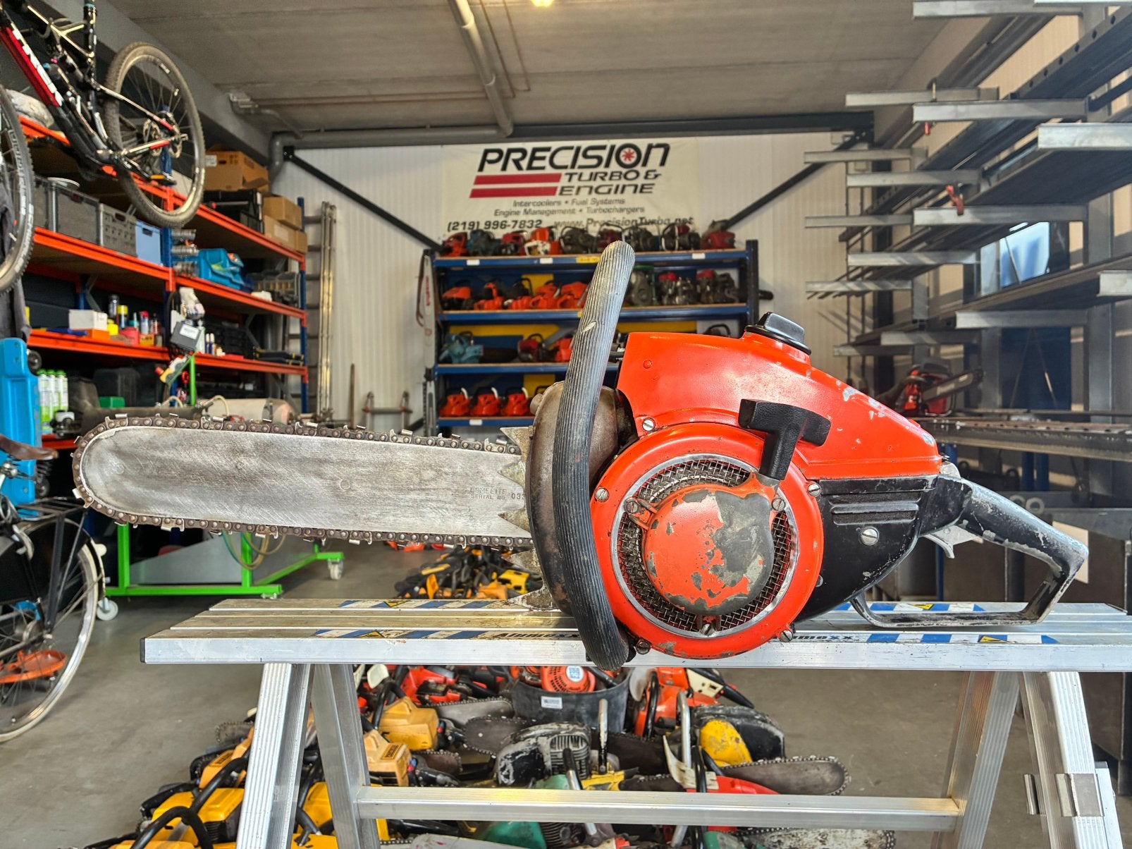 Husqvarna MS90a oldtimer kettingzaag, Tuin en Terras, Ophalen, Gebruikt
