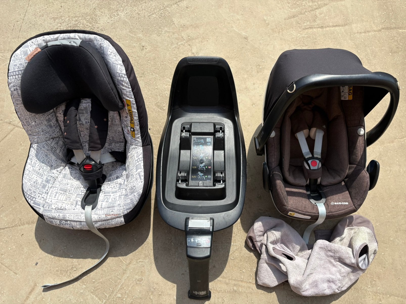 Maxi-cosi Base 2Wayfix + coque Pebble Plus + siège 2WayPearl, Kinderen en Baby's, Ophalen, Gebruikt, 0 t/m 18 kg, Verstelbare rugleuning