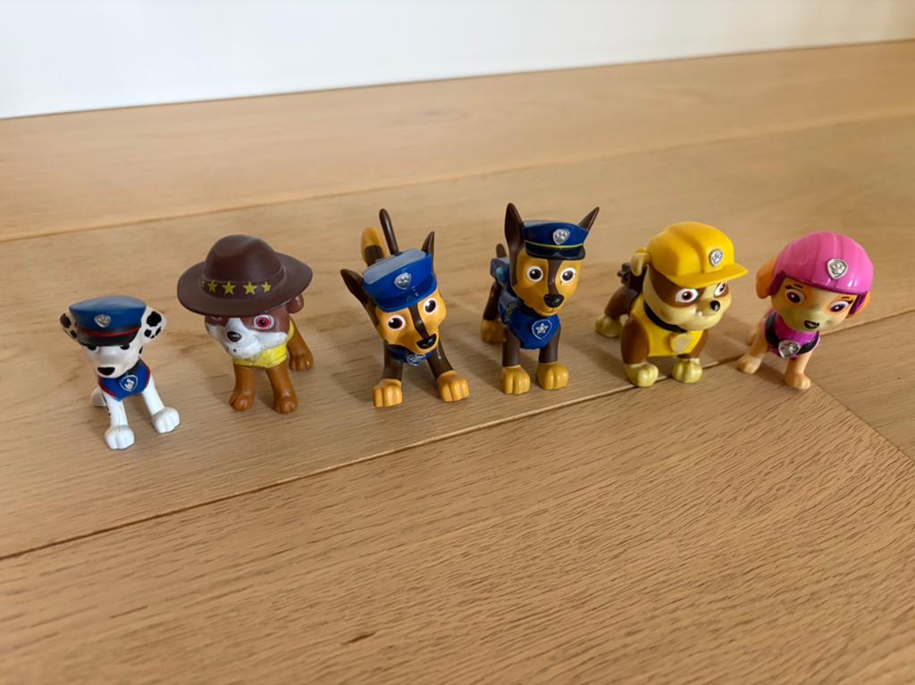 6 figuurtjes Paw Patrol, Ophalen of Verzenden, Zo goed als nieuw