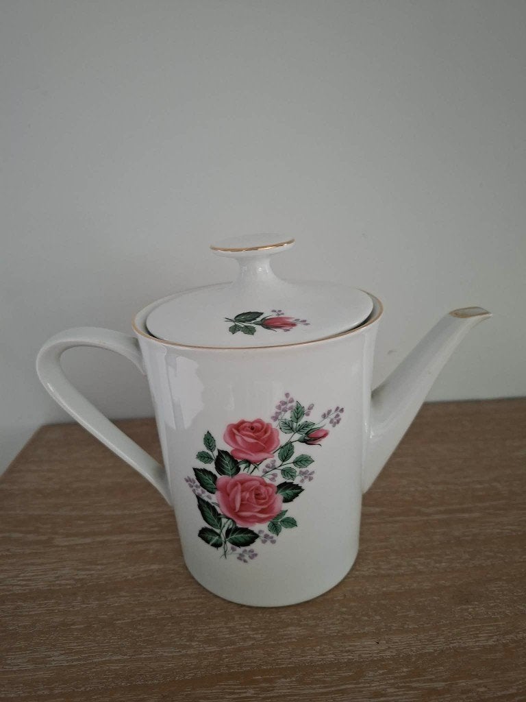 Bavaria Winterling vintage koffiekan met roosjes, Antiek en Kunst, Ophalen of Verzenden