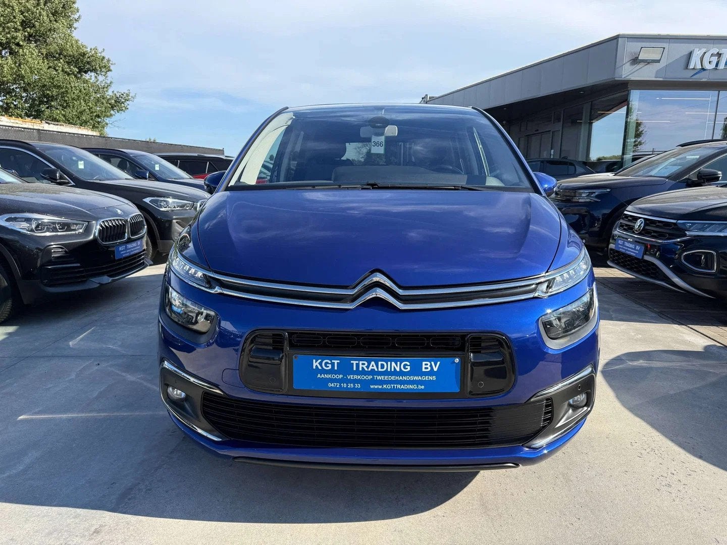 Citroën C4 Spacetourer 1.2i 130PK NAVIGATIE CARPLAY LED CAM, Auto's, Stof, Gebruikt, 1199 cc, Blauw