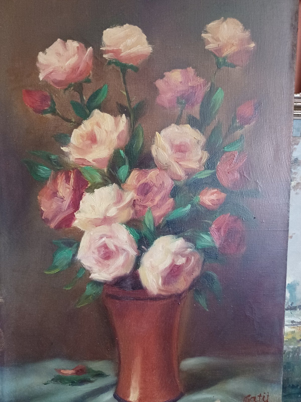 Klassen schilderij, Ophalen of Verzenden, Bloemen, Doek