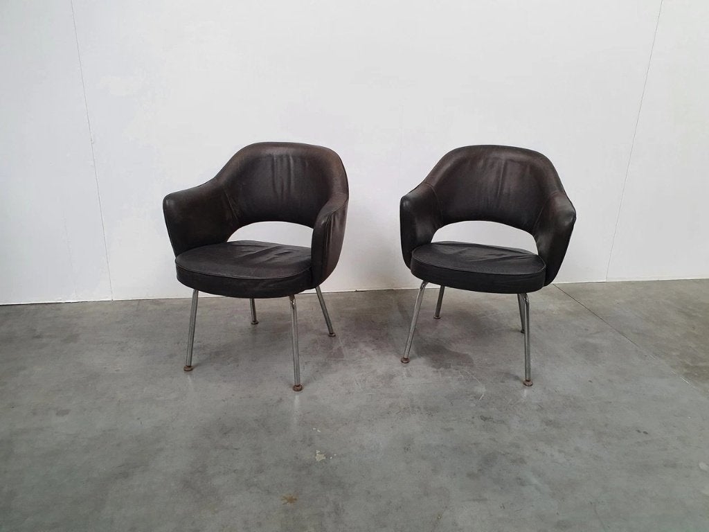 Saarinen Knoll Executive Armstoel De Coene vintage, Antiquités & Art, Antiquités | Meubles | Chaises & Canapés, Enlèvement
