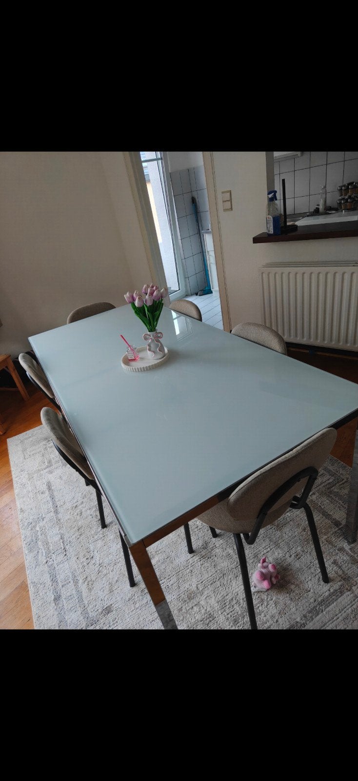 Table IKEA TORSBY – 180 cm, Huis en Inrichting, Ophalen, Gebruikt, 50 tot 100 cm, Vijf personen of meer