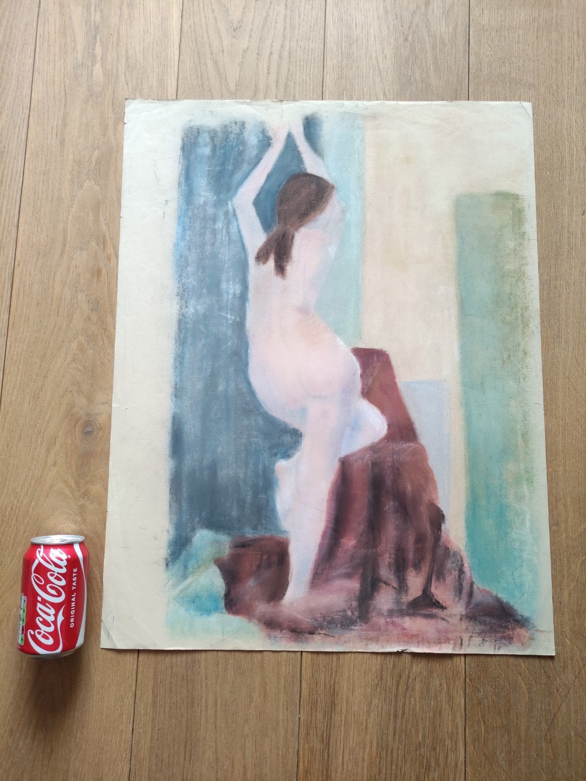 Naakt pastel GROOT FORMAAT, Antiek en Kunst, Ophalen of Verzenden, Pastel, Papier