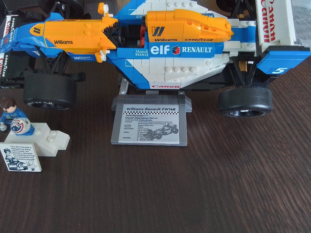 Lego Icons Williams Racing FW14B & Nigel Mansell, Enfants & Bébés, Jouets | Duplo & Lego, Enlèvement ou Envoi, Lego, Ensemble complet