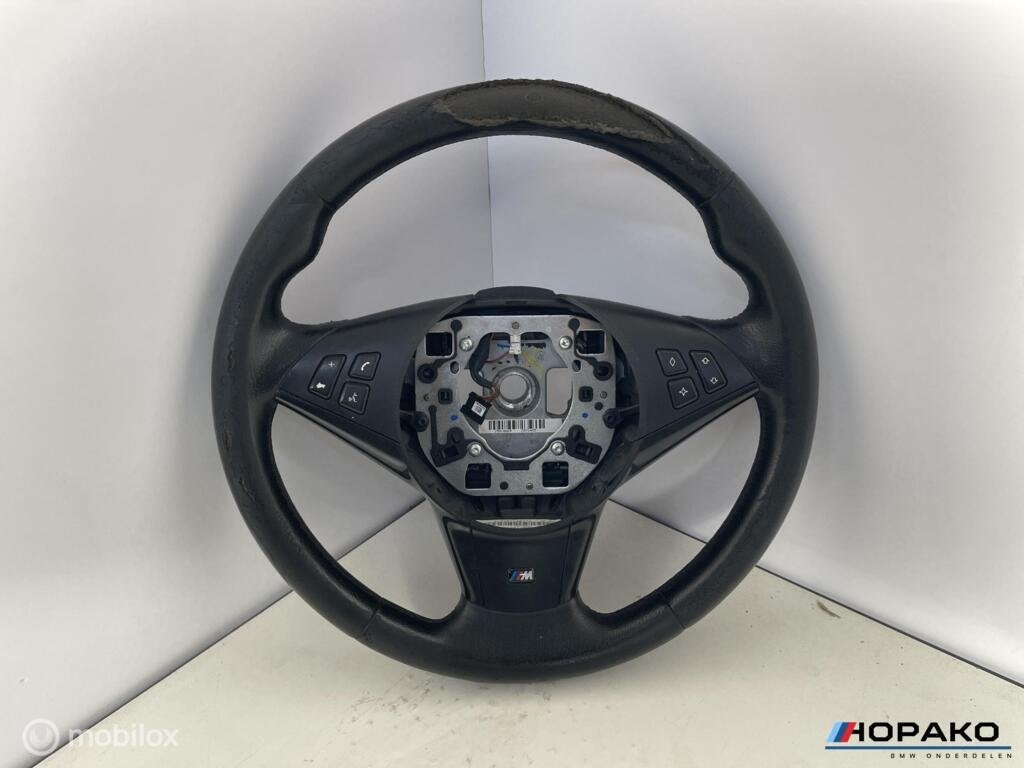 Stuurwiel M stuur leder BMW 5 serie E60 E61 - startstop, Gebruikt, Einsteinlaan 5, rijswijk, Bmw, Ophalen of Verzenden