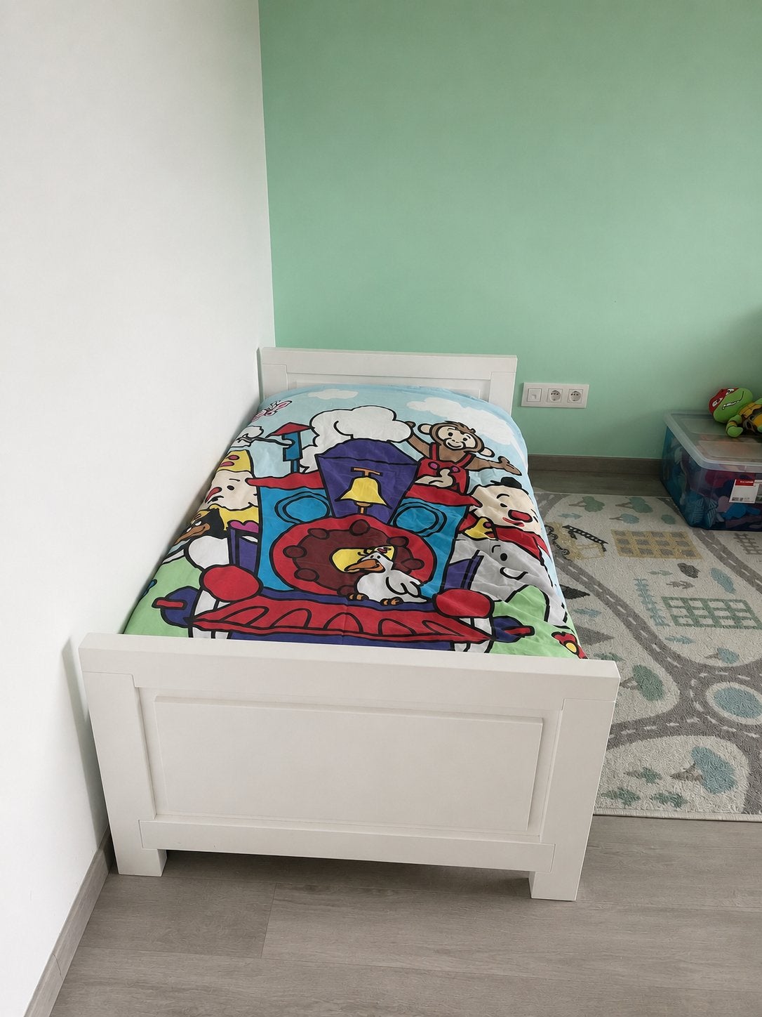 Wit Malibu meegroeibed 70x140 cm – babybed + juniorbed, Ophalen, Zo goed als nieuw, Matras