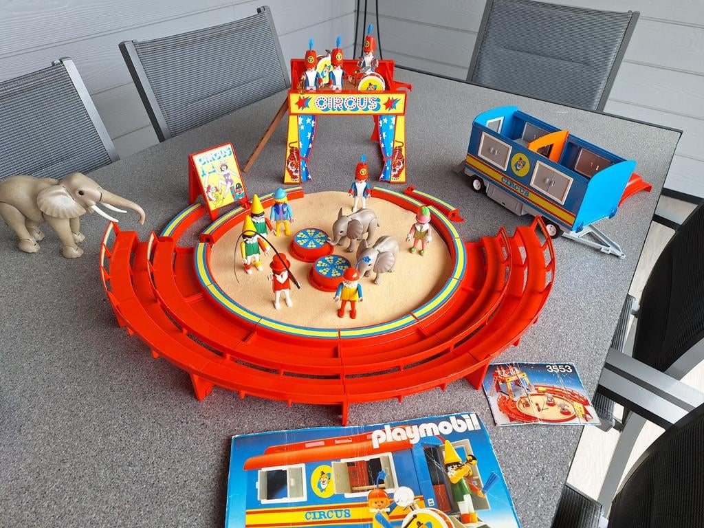 Vintage, Playmobil circus 3553 en woonwagen 3477, Kinderen en Baby's, Speelgoed | Playmobil, Ophalen