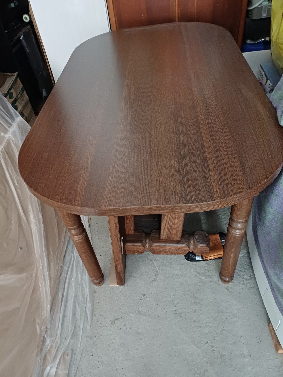 Massief eiken tafel met 4 stoelen, Huis en Inrichting, Tafels | Eettafels, Ophalen, Eikenhout, Zo goed als nieuw, Rustiek.