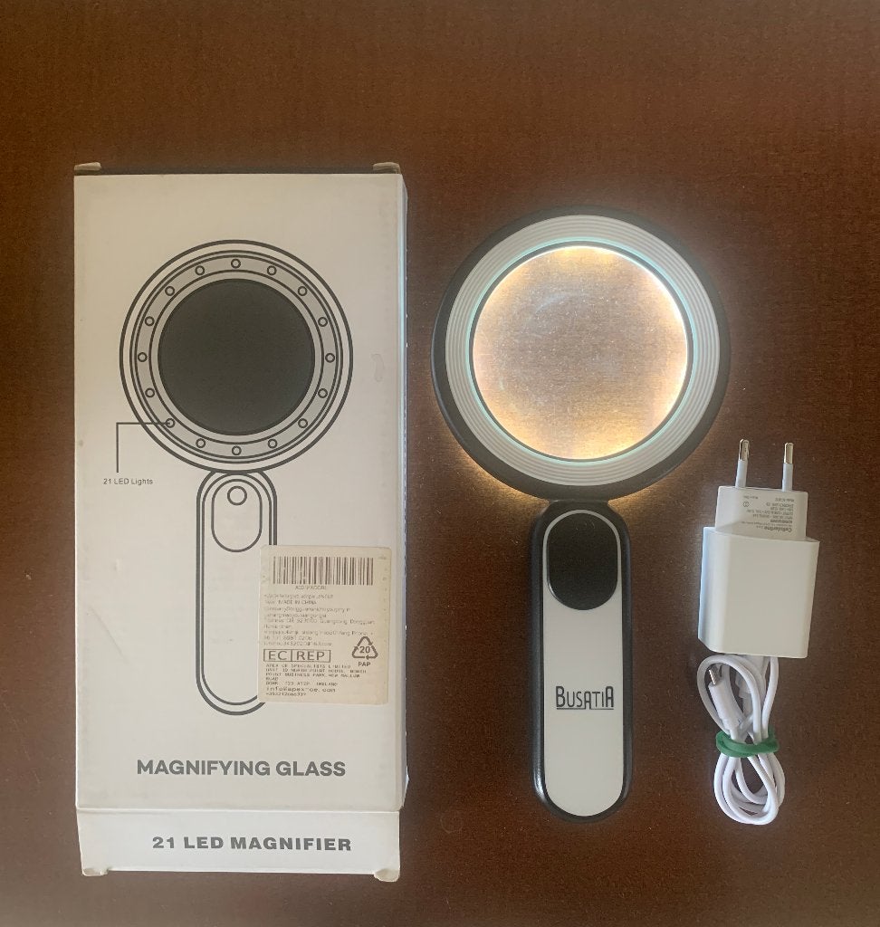 Verlichte vergrootlamp met handvat, Hobby en Vrije tijd, Ophalen, Zo goed als nieuw, Vergrootglas of Loep