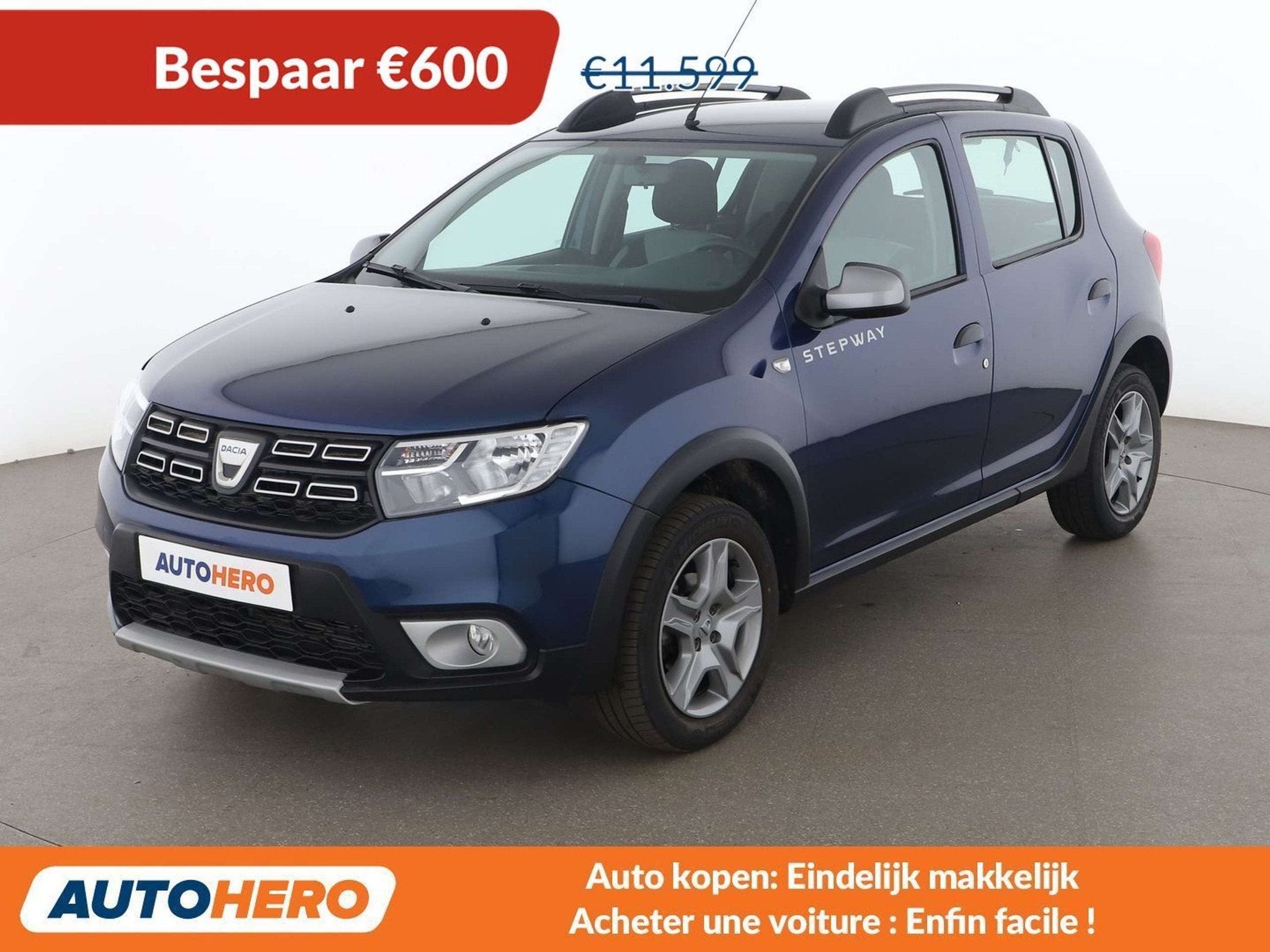 Dacia Sandero 0.9 TCe Stepway Prestige, Autos, Achat, Euro 6, Volant multifonction, Noir