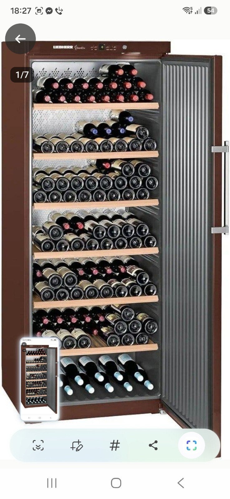 cave à vin grand cru LIEBHERR WKt 6451, Electroménager, Classe énergétique A ou plus économe, 160 cm ou plus, Enlèvement, Utilisé