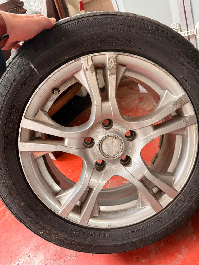Jantes alu Toyota Auris 16” 5x114.3 + pneus 205/60R16, Autos : Pièces & Accessoires, Enlèvement, 16 pouces, Pneu(s)