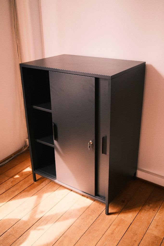 IKEA TROTTEN - Armoire à portes coulissantes - 80x55x110 cm, Enlèvement, Neuf, Ikea bureaukast