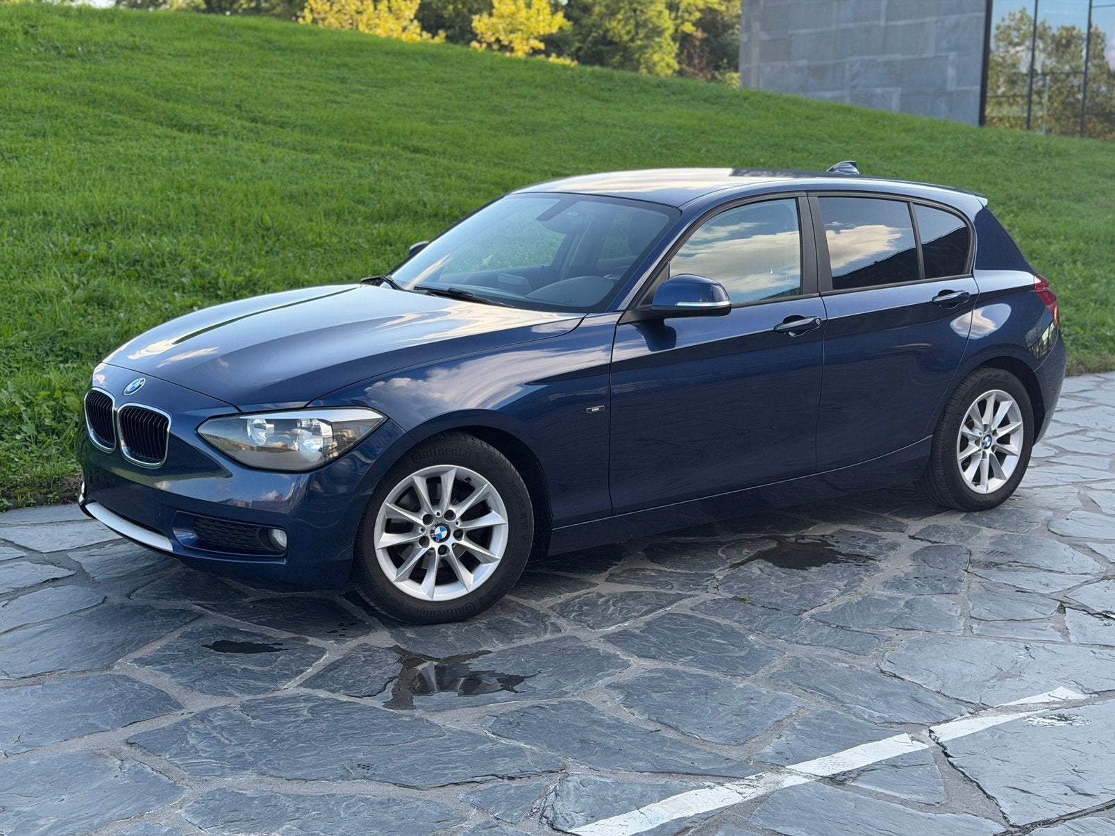 Bmw f20 116d / Urban Line / Airco, Auto's, Zwart, 4 cilinders, Blauw, Leder